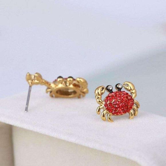 Kate Spade Shore Thing Red Crab Animal Stud Earrings - Picture 7 of 8